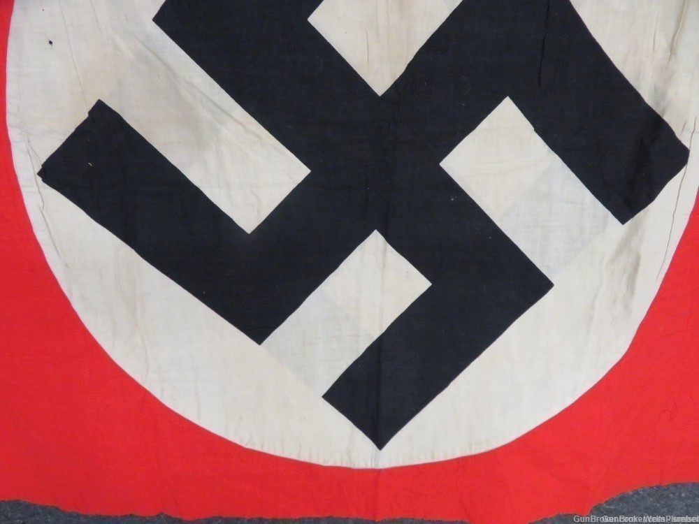 GERMAN WWII NSDAP NATIONAL FLAG ORIGINAL PRE-1945 (NICE DISPLAY SIZE)-img-3