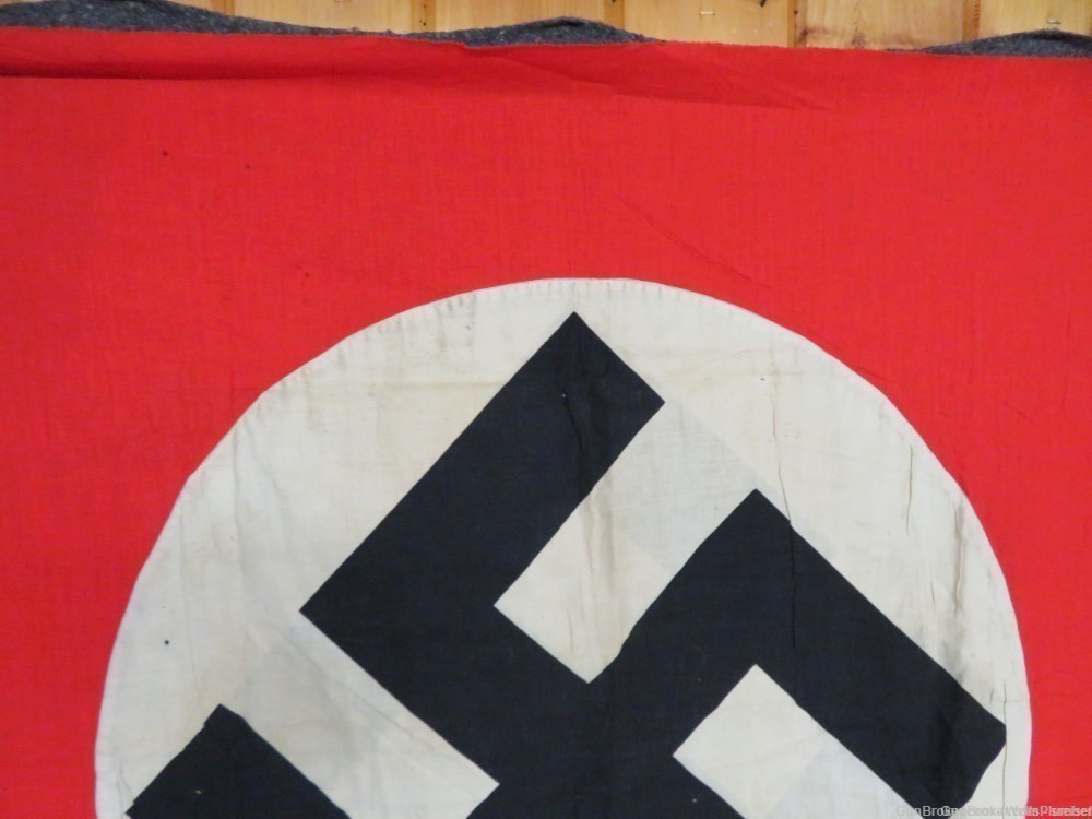 GERMAN WWII NSDAP NATIONAL FLAG ORIGINAL PRE-1945 (NICE DISPLAY SIZE)-img-2