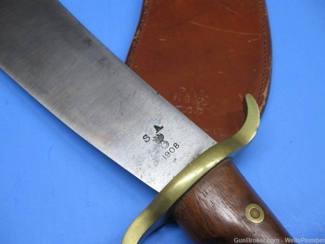 US MODEL 1904 HOSPITAL CORP BOLO KNIFE w/ ORIGINAL SCABBARD DATED 1908-img-2