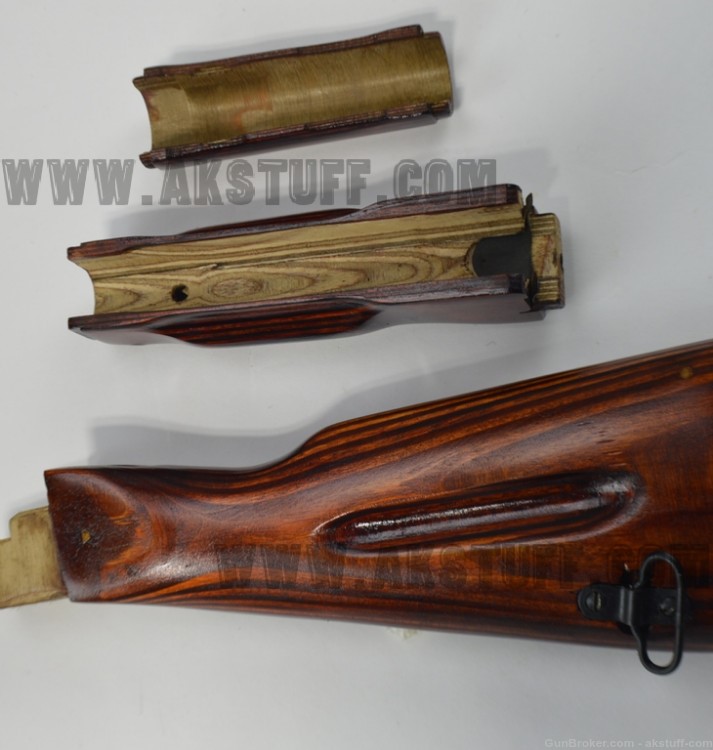 AK-74 Russian wood stock set "Izhmash Red" color (UNISSUED, Made in USSR)-img-5