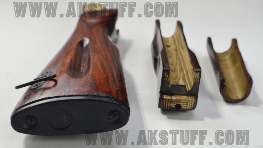AK-74 Russian wood stock set "Izhmash Red" color (UNISSUED, Made in USSR)-img-7