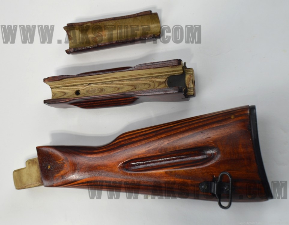 AK-74 Russian wood stock set "Izhmash Red" color (UNISSUED, Made in USSR)-img-6