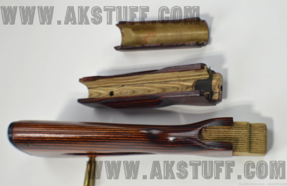 AK-74 Russian wood stock set "Izhmash Red" color (UNISSUED, Made in USSR)-img-9