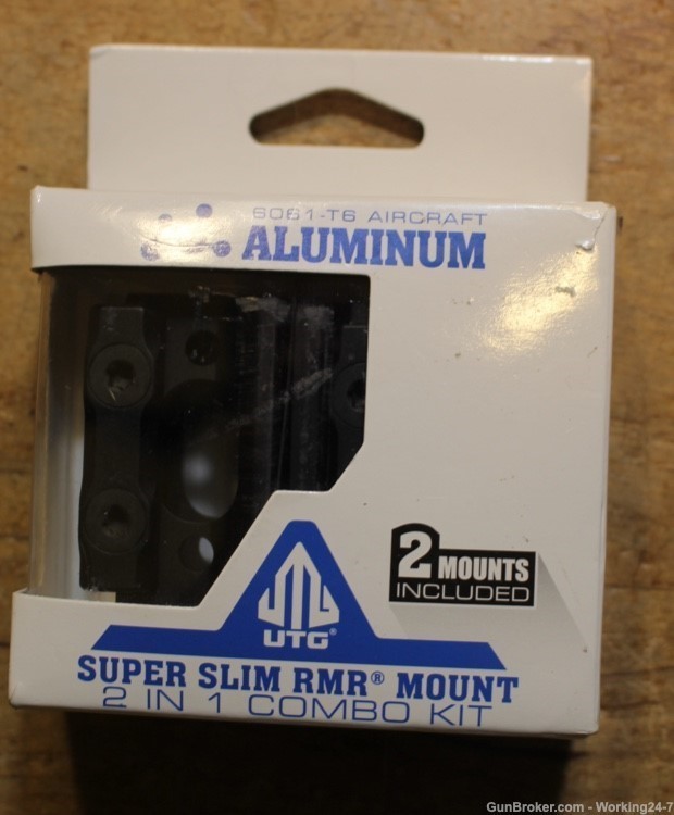 UTG Leapers MT-RMRKIT Inc Super Slim Picatinny RMR Mount 2 in 1 Combo-img-0