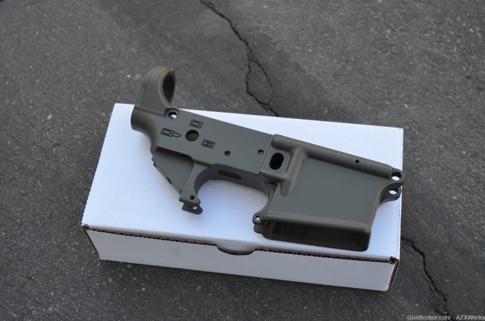 Spikes Tactical Spider Stripped AR15 lower X-Werks OD Green STLS018-img-1
