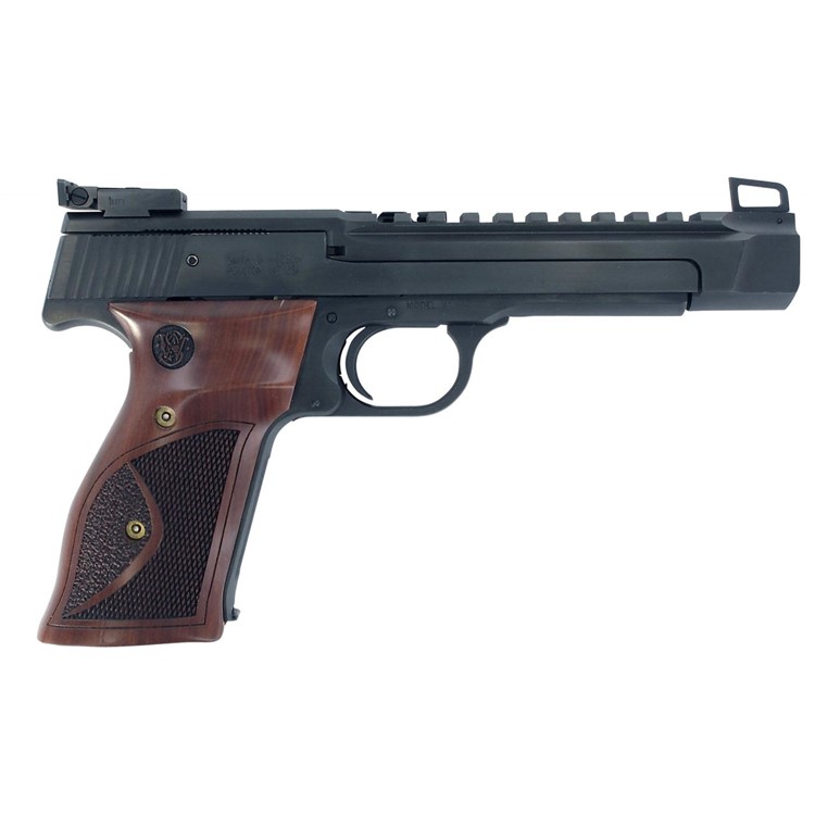 Smith & Wesson Model 41 Pistol 5.5 .22 LR Custom Wood Grip 178031-img-0