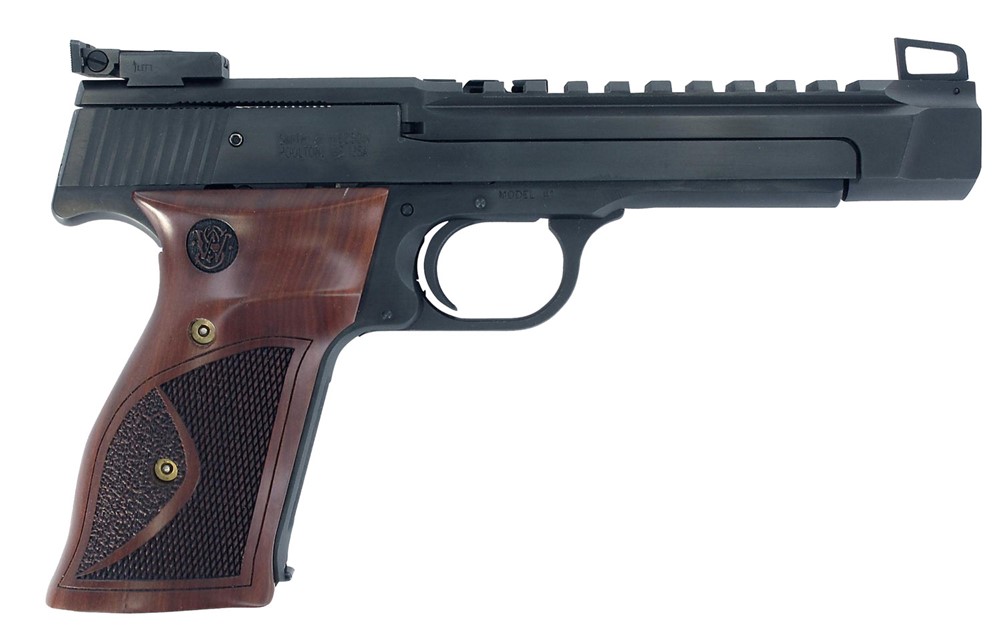 Smith & Wesson Model 41 Pistol 5.5 .22 LR Custom Wood Grip 178031-img-2