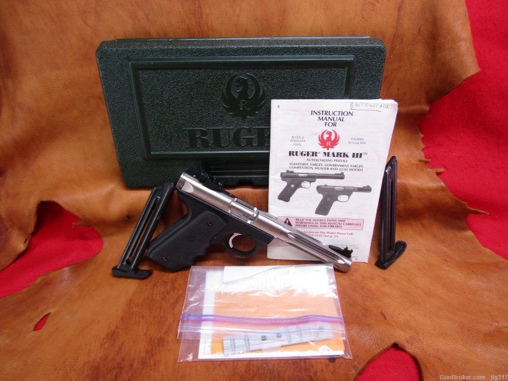 Ruger 22/45 MK III Hunter 22 LR Target Semi Auto Pistol Thumb Safety 10 RD-img-0