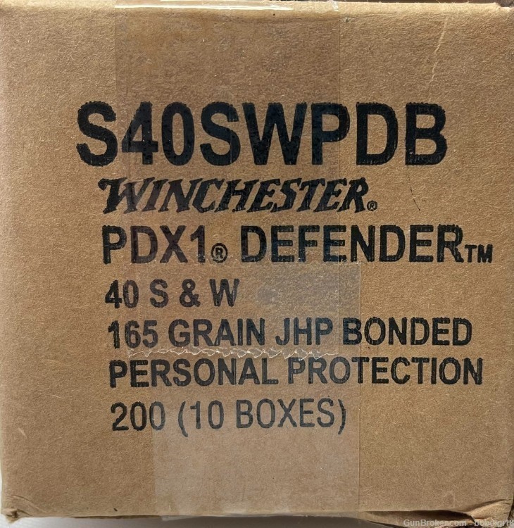 Winchester Defender 40S&W 165gr bonded jhp lot of 200rds S40SWPDB-img-1