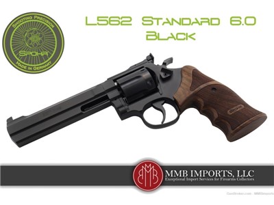 New 2024 Model: Spohr L562 Standard 6.0 Black .357 Revolver
