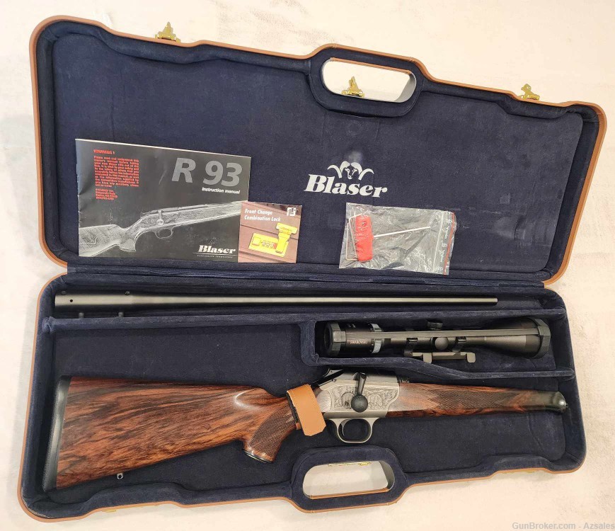 Blaser Germany R 93 Straight Pull 7mm Rem Mag with Swarovski Scope & Case-img-17