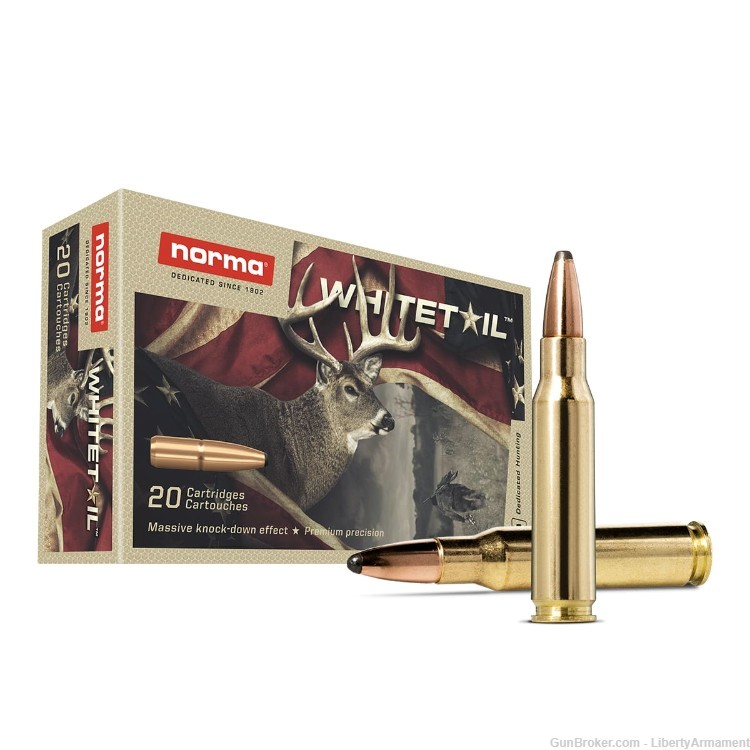 308 Winchester Ammo 150 gr Norma Whitetail Hunting Ammunition-img-1