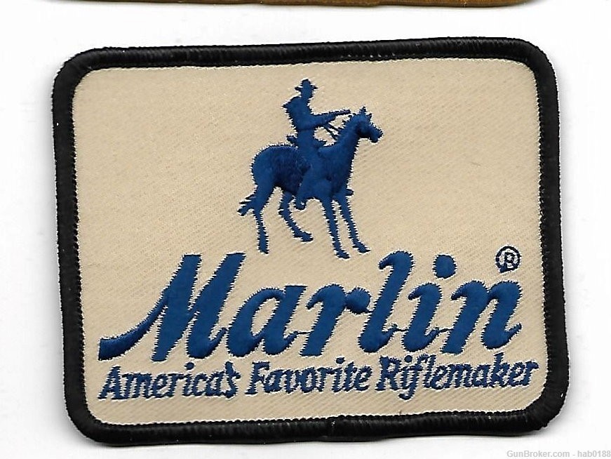 Marlin Firearms America's Favorite Riflemaker Black Cream & Blue Patch-img-0