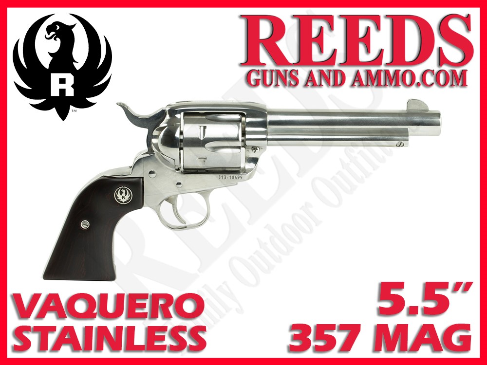 Ruger Vaquero Stainless 357 Mag 5.5in 6 Shot 5108-img-0