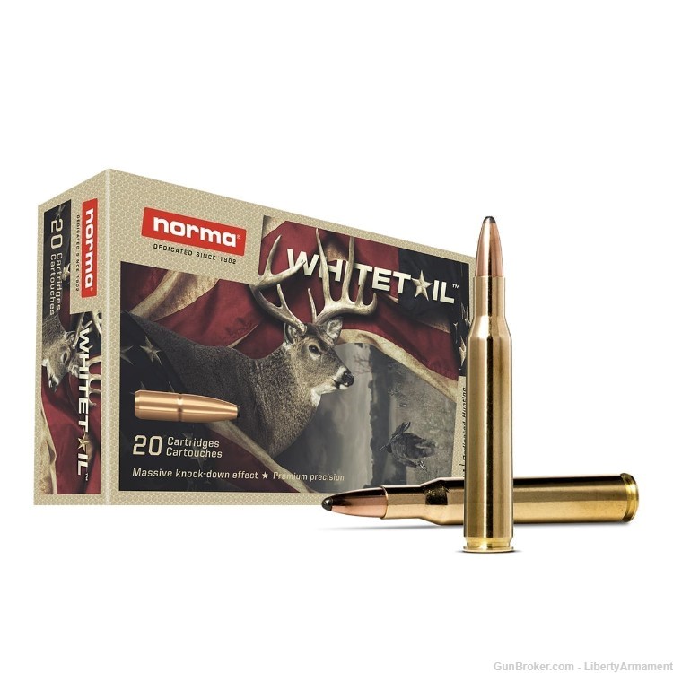 270 Winchester Ammo 130 gr Norma Whitetail Hunting Ammunition-img-1