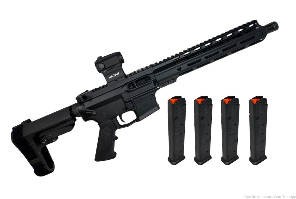 Aero Precision EPC 9mm with 4x 27 round Magpul PMAGs Holosun HS403B red dot-img-0