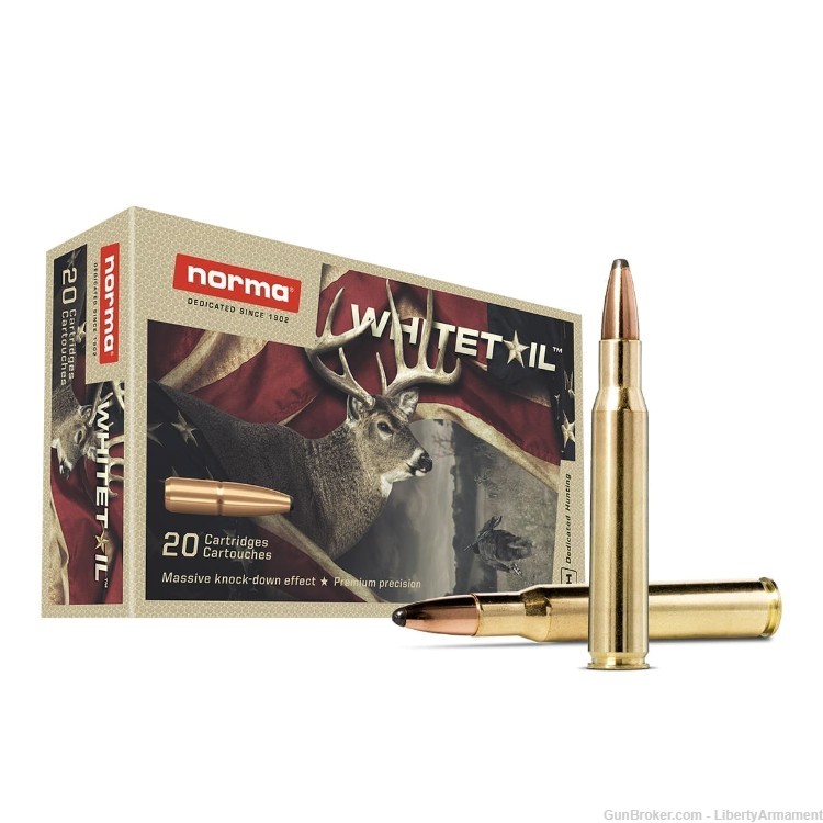 30-06 Springfield Ammo 150 gr Norma Whitetail Hunting Ammunition-img-1