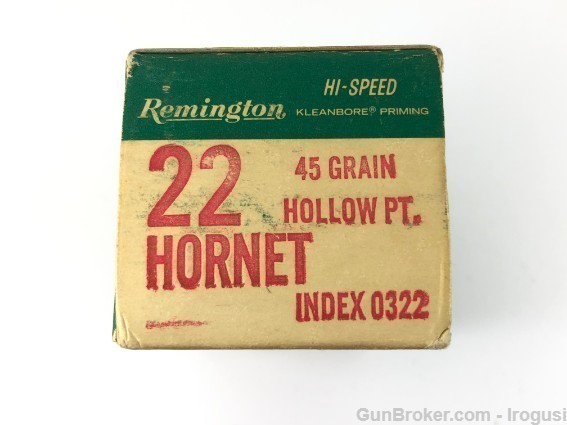 Remington DuPoint 22 Hornet 45 Gr Hollow Point Vintage FULL 50 Round 106-OX-img-12