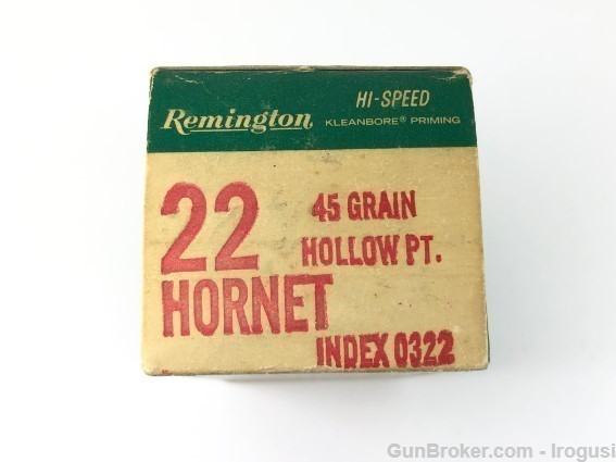 Remington DuPoint 22 Hornet 45 Gr Hollow Point Vintage FULL 50 Round 106-OX-img-11