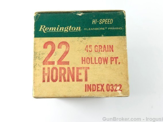 Remington DuPoint 22 Hornet 45 Gr Hollow Point Vintage FULL 50 Round 106-OX-img-5