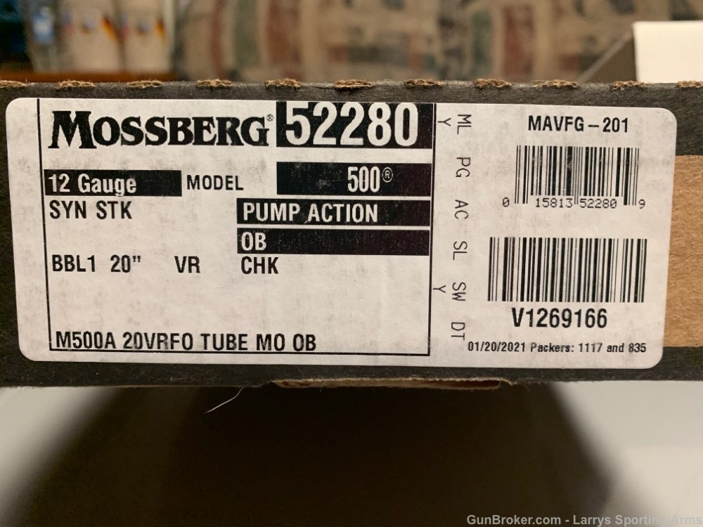 Mossberg 500 Turkey 12 ga, 20” barrel mo on camo excond. 52280-img-2