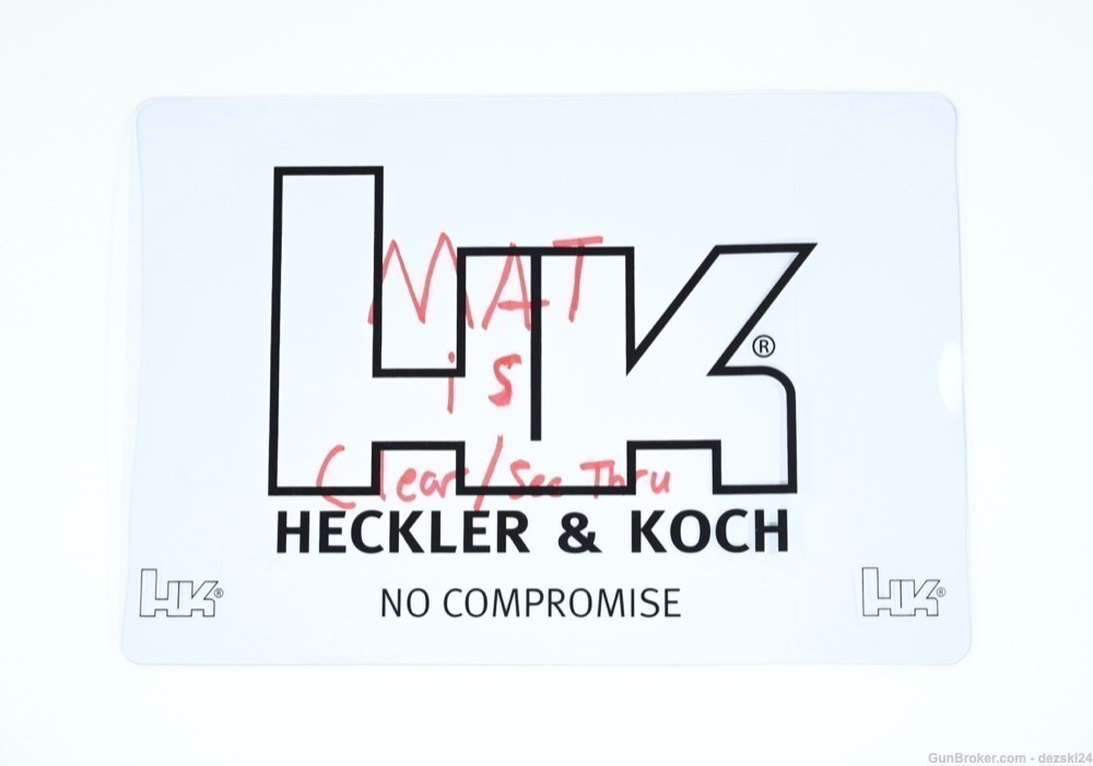 HECKLER & KOCH HK CLEAR/SEE THROUGH ARMORERS BENCH/CLEANING MAT P7 USP VP9 -img-2