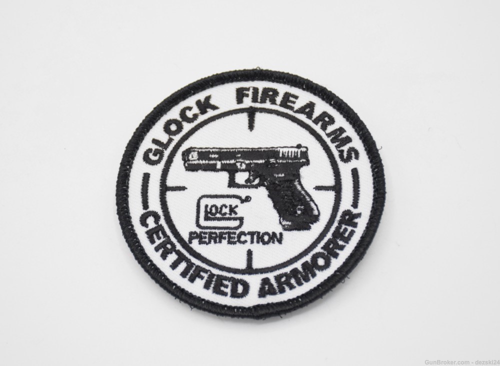 GLOCK PERFECTION "CERTIFIED ARMORER" LOGO PATCH HOOK/LOOP BACKING 17 19 43X-img-0