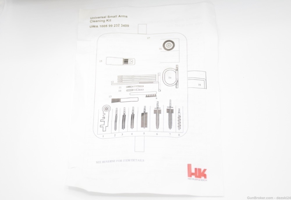 HECKLER & KOCH HKSA80/HK 416 UNIVERSAL SMALL ARMS BRITISH ARMY CLEANING KIT-img-3