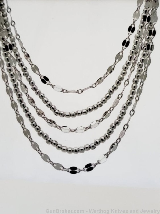 925 Sterling Silver Bib Necklace & Earrings.  S50.  *REDUCED*-img-1