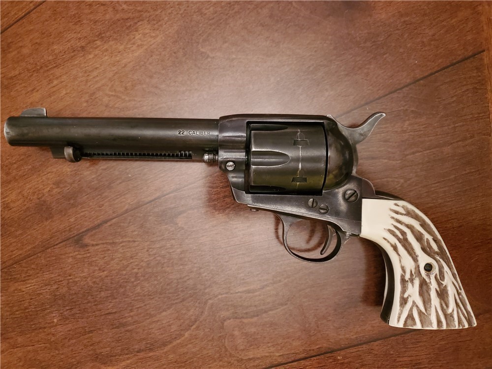 Great Western Arms Revolver Imitation Jigged Bone Grips-img-1