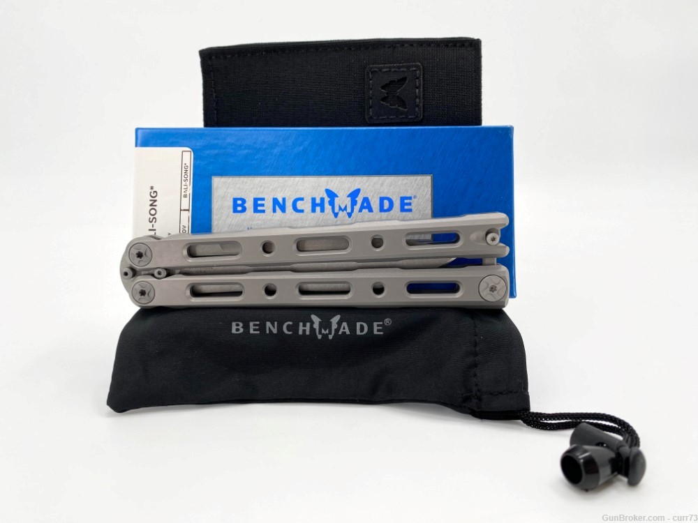 BENCHMADE TI BALI-SONG BUTTERFLY KNIFE NEW IN BOX!-img-2