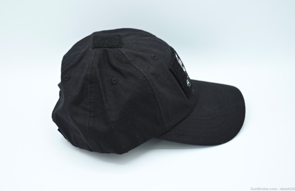 GEISSELE BLACK RIPSTOP HAT/BASEBALL CAP SNAKE LOGO VELCRO/HOOK/LOOP BACKING-img-4