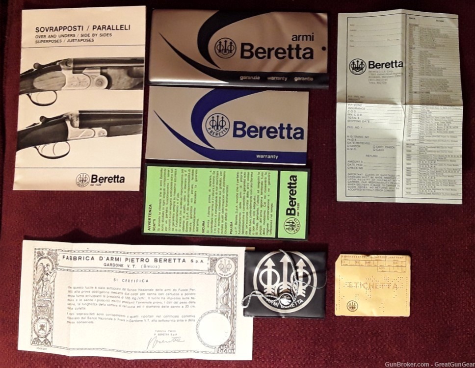 Vintage Beretta Shotgun Original Manuals For Model 680 Trap 12 Gauge-img-0
