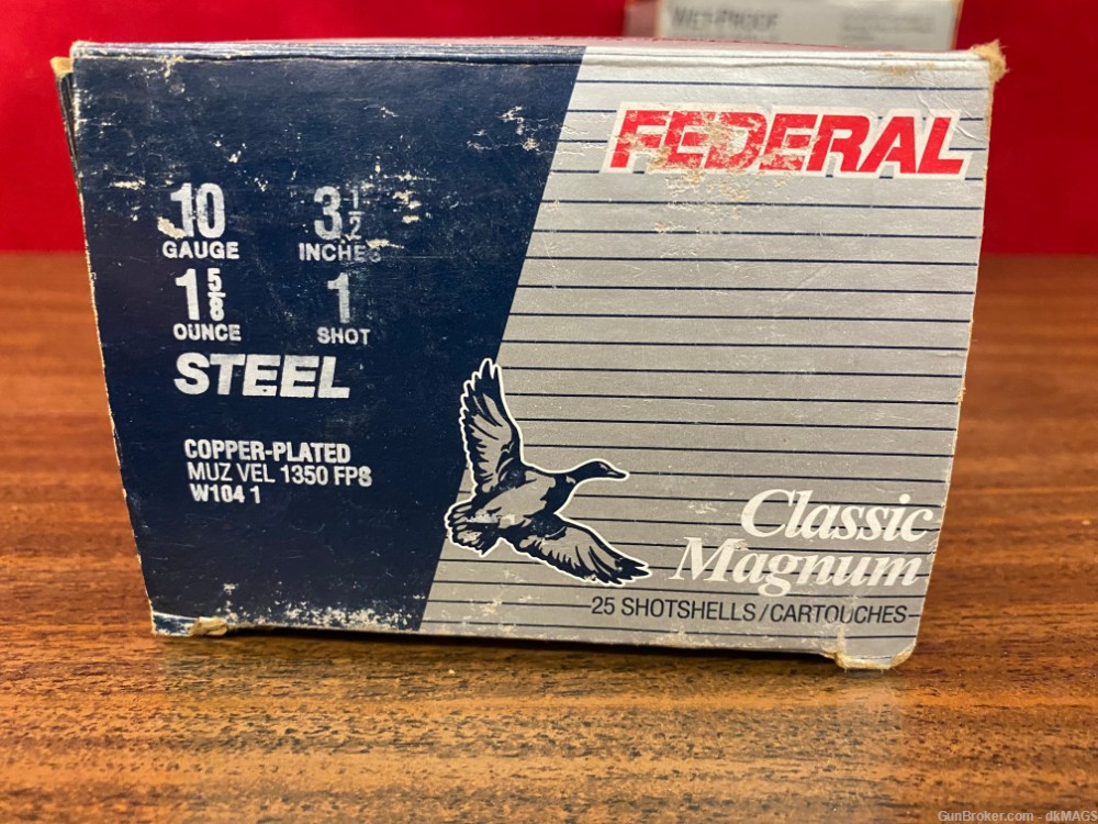 50rds of 10ga Shotgun Shells Federal Remington 3.5" Steel shot-img-1