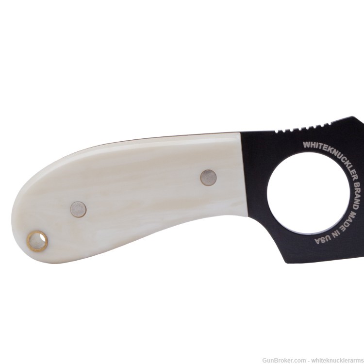 Whiteknuckler Brand 1911 Ivory Grip Set w/ Matching Classic C7 Knife-img-5