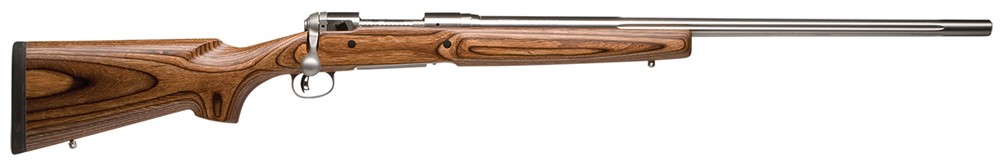 Savage 22-250 Rem 4+1, 26 1:12, Stainless, Brown Stock Right Hand, Box Maga-img-0