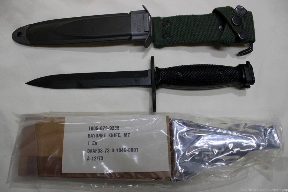 US Military Issue AR15 M16 M7 Bayonet knife with M8A1 Scabbard Imperial-img-3