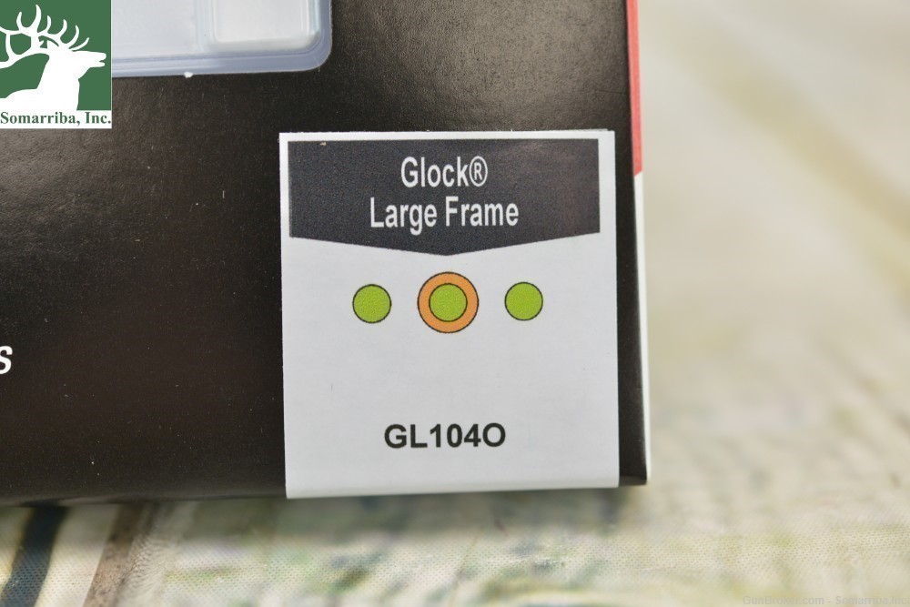 TRIJICON HD NIGHT SIGHTS GL104O TRITIUM HD GLOCK  LARGE PISTOL ORANGE -img-1