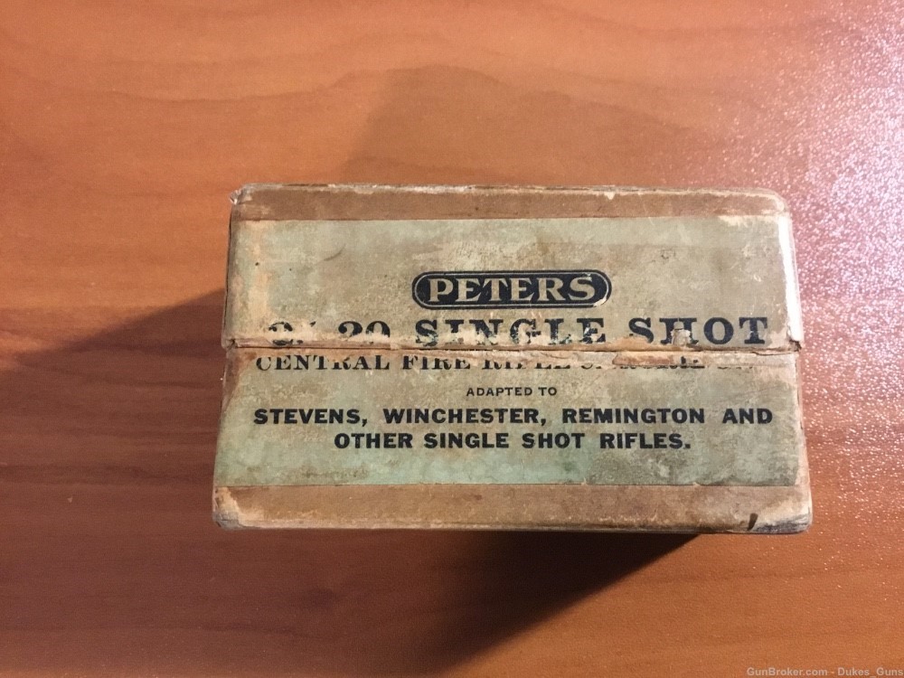 Vintage Peters Cartridge Co. 25-20 Single Shot Cartridges. Box of 50 rounds-img-2