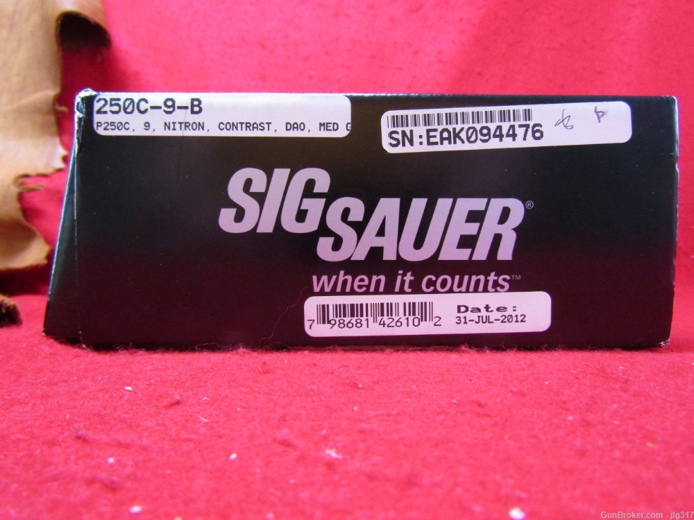 Sig Sauer P250 Nitron 9mm Semi Auto Pistol 10 Rd Mag Like New-img-13