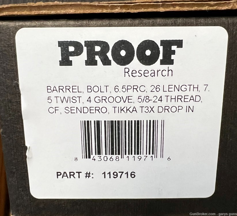 Proof Research 26in Barrel for Tikka T3X in 6.5 PRC-img-0
