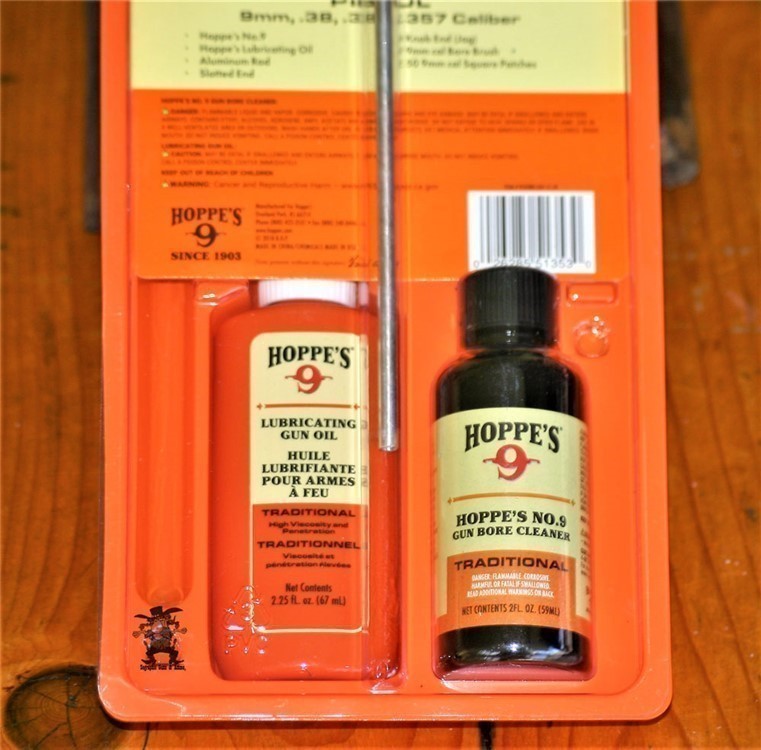 Hoppe's No. 9 Cleaning Kit with Aluminum Rod.38/.357 Caliber, 9mm Pistol-img-2