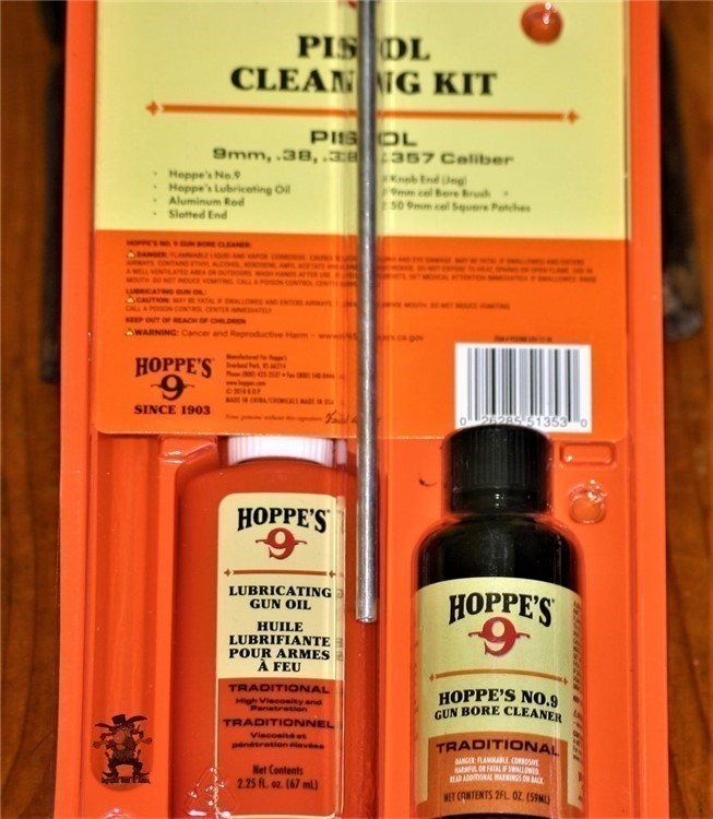 Hoppe's No. 9 Cleaning Kit with Aluminum Rod.38/.357 Caliber, 9mm Pistol-img-1