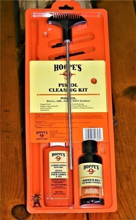 Hoppe's No. 9 Cleaning Kit with Aluminum Rod.38/.357 Caliber, 9mm Pistol-img-0