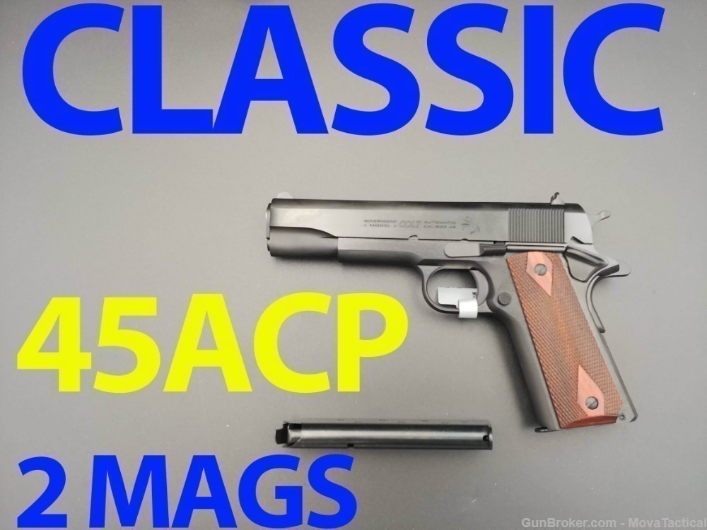 Colt 1911 .45ACP Classic, Colt Match Govt 70, 2x Colt-1911 MAGS, Full Size-img-0