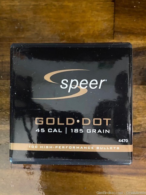 Speer 45 Acp 185gr Gold Dot Hollow Point Bullets 4470-img-0