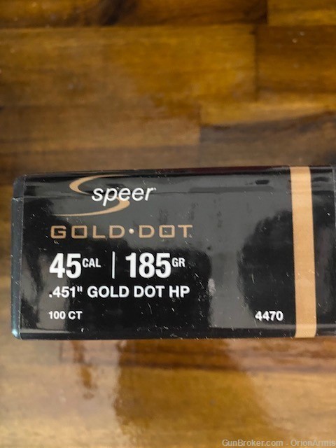 Speer 45 Acp 185gr Gold Dot Hollow Point Bullets 4470-img-1