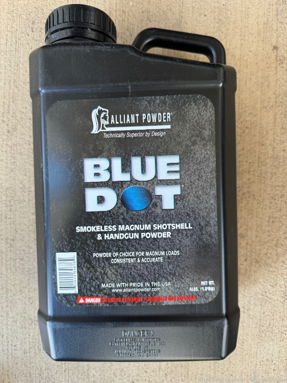 Alliant Blue Dot Smokeless Gun Powder 4 pound magnum shotshell handgun RARE-img-0