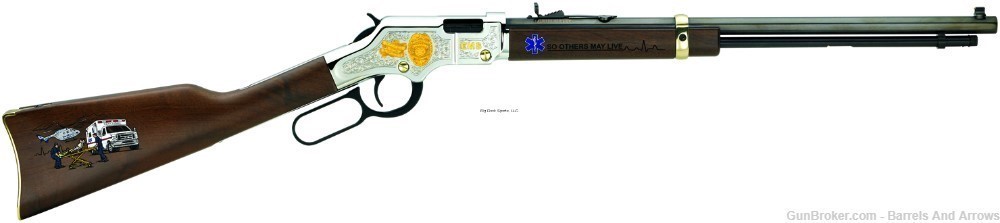 Henry H004EMS Golden Boy EMS Tribute Edition Lever Rifle 22 LR, Ambi, 20 in-img-0