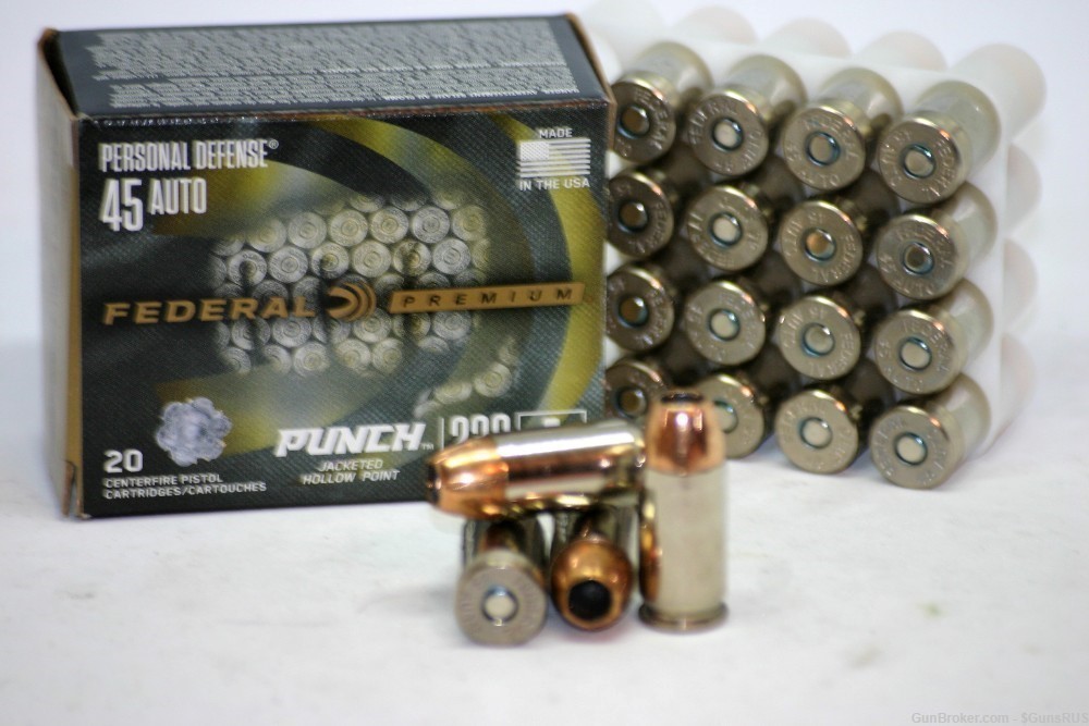 Federal Premium PUNCH .45 ACP 230 GR JHP NICKEL JHP PROTECTION 20 Rounds-img-0